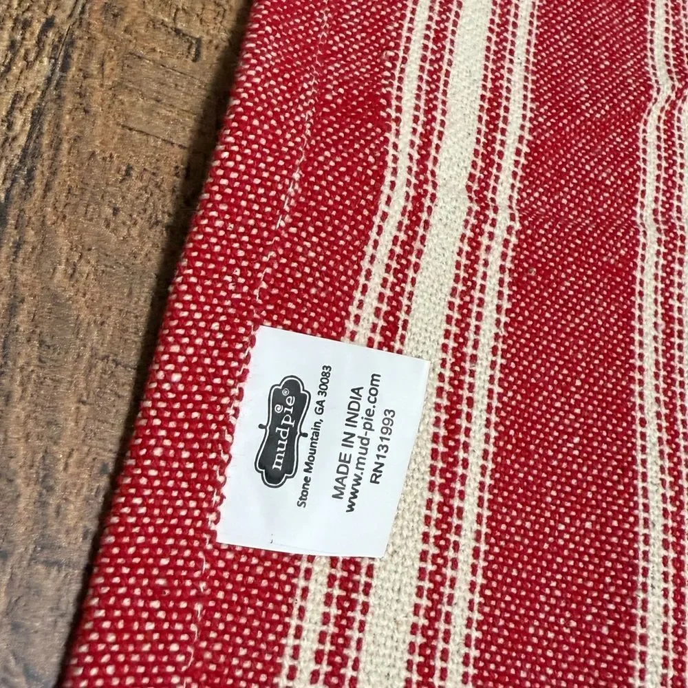 Nwt mudpie red grainsock apron